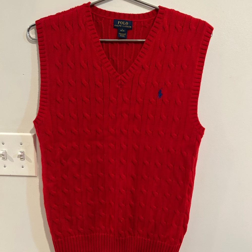 Polo by Ralph Lauren Red Sweater Vest